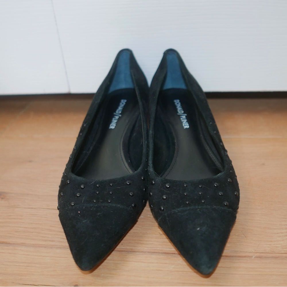Donald J. Pliner Suede Black Heels